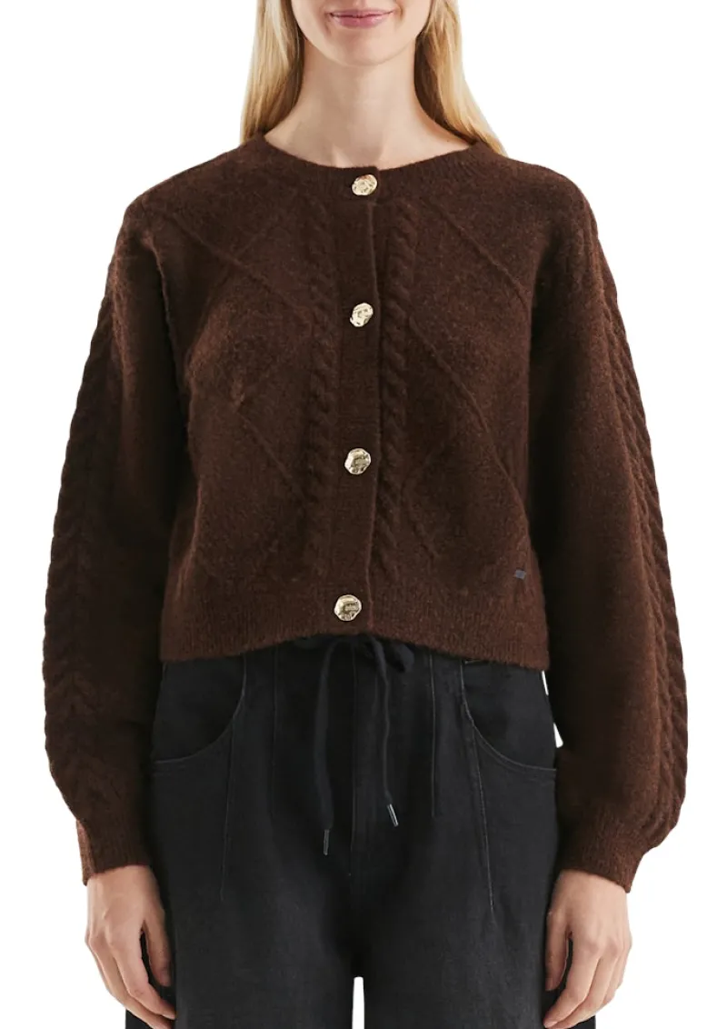 QS Pullover & Sweatshirts*Strickjacke Braun