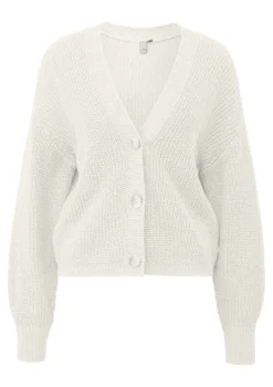 QS Pullover & Sweatshirts*Strickjacke creme