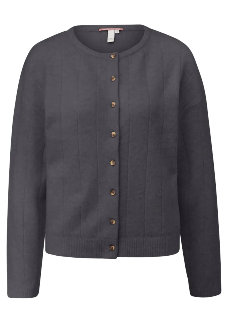 QS Pullover & Sweatshirts*Strickjacke Grau