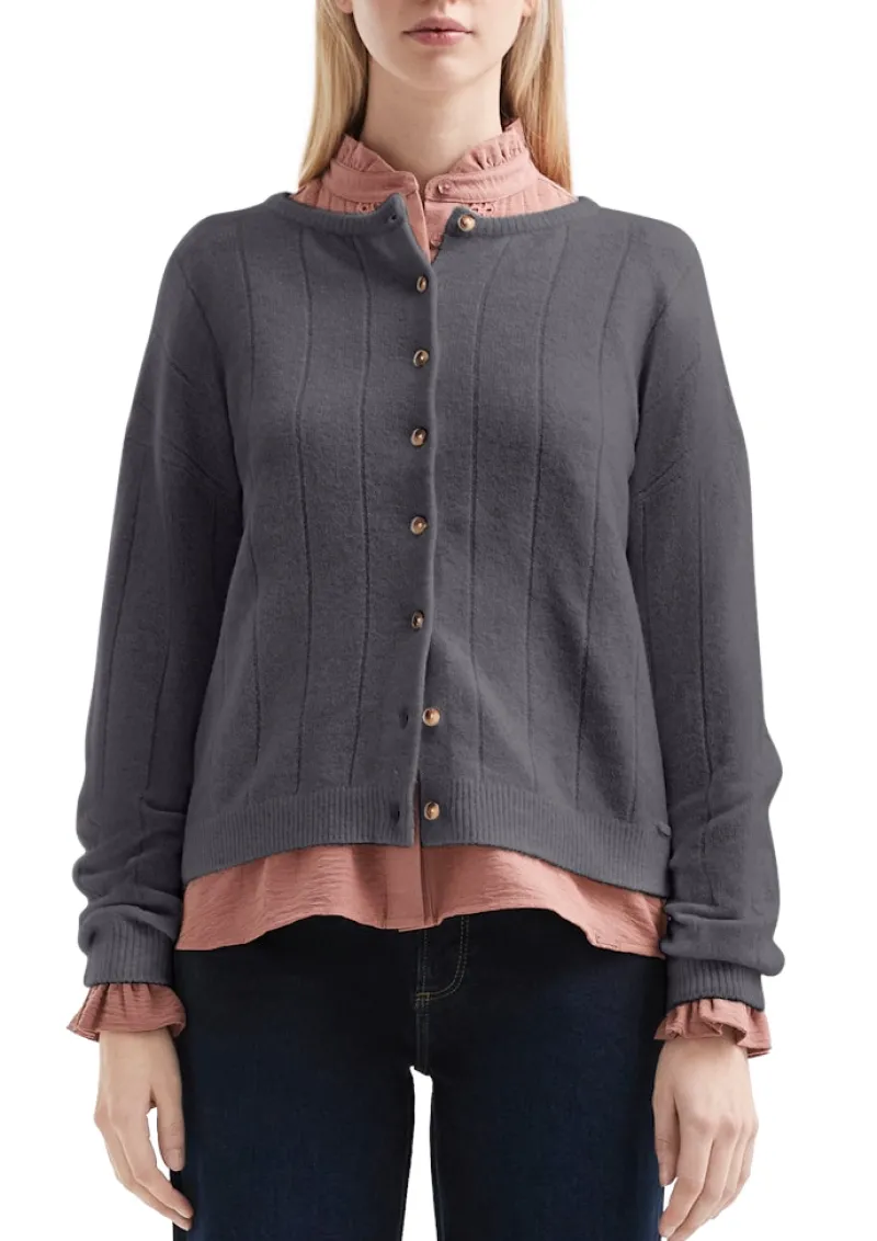 QS Pullover & Sweatshirts*Strickjacke Grau