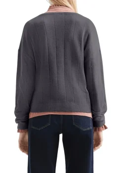 QS Pullover & Sweatshirts*Strickjacke Grau