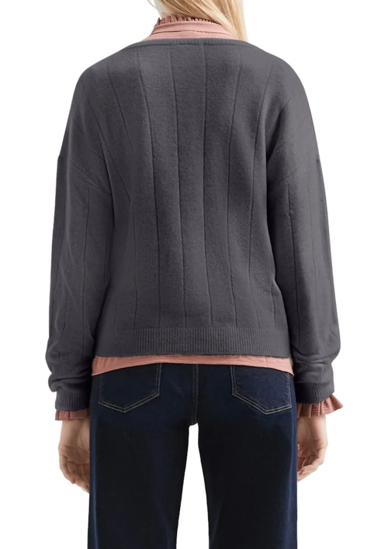 QS Pullover & Sweatshirts*Strickjacke Grau