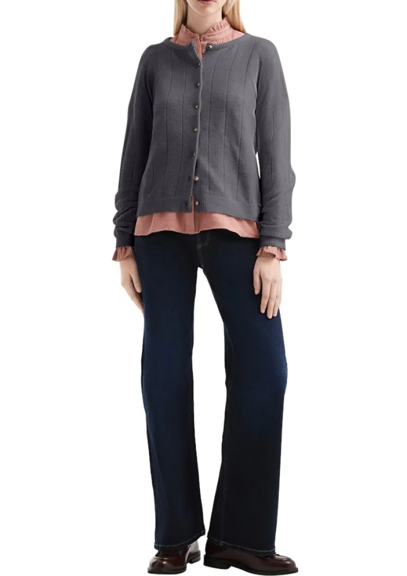 QS Pullover & Sweatshirts*Strickjacke Grau