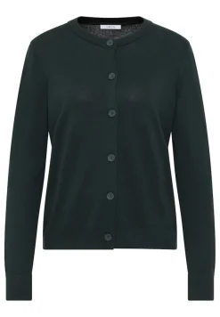 Cecil Pullover & Sweatshirts*Strickjacke mit Knopfleiste ink green