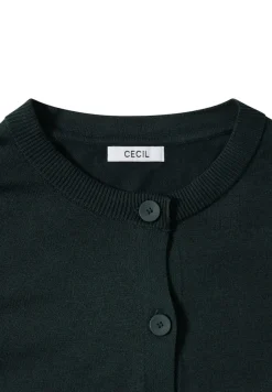 Cecil Pullover & Sweatshirts*Strickjacke mit Knopfleiste ink green