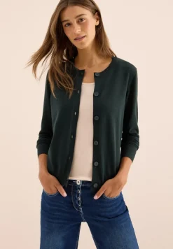 Cecil Pullover & Sweatshirts*Strickjacke mit Knopfleiste ink green