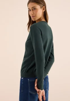 Cecil Pullover & Sweatshirts*Strickjacke mit Knopfleiste ink green
