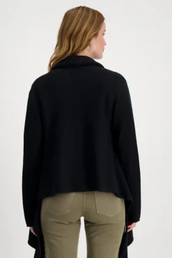 Monari Pullover & Sweatshirts*Strickjacke mit Schalkragen Schwarz