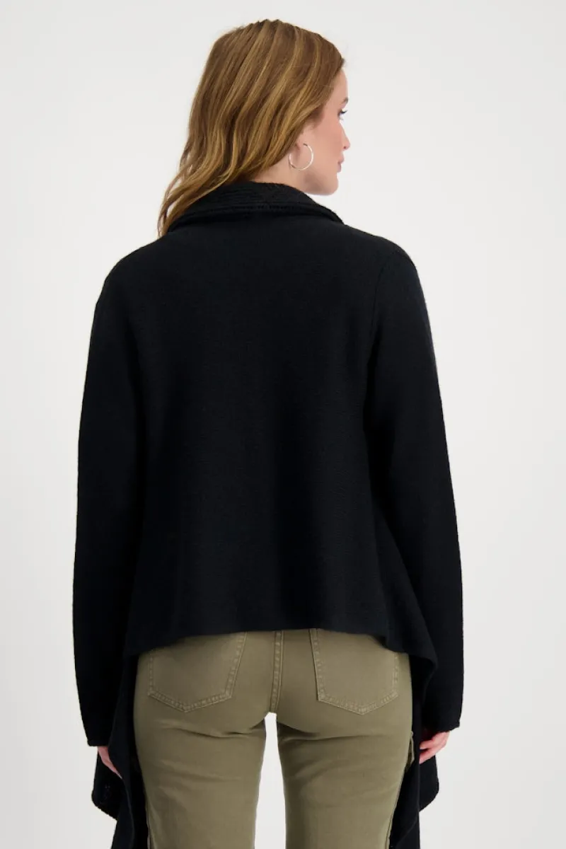 Monari Pullover & Sweatshirts*Strickjacke mit Schalkragen Schwarz