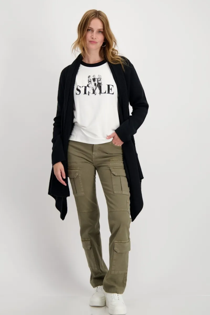 Monari Pullover & Sweatshirts*Strickjacke mit Schalkragen Schwarz