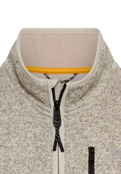 Camel Active Pullover & Sweatshirts*Strickjacke mit Stehkragen oatmeal
