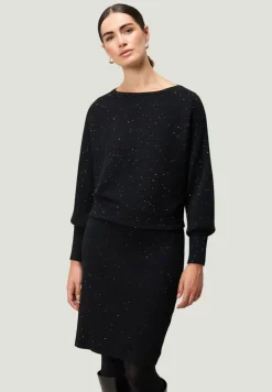 Zero Kleider*Strickkleid mit Pailletten black beauty