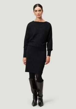 Zero Kleider*Strickkleid mit Pailletten black beauty