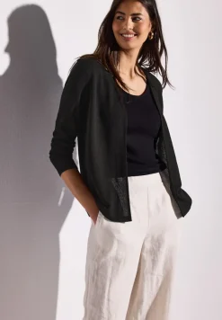 Street One Pullover & Sweatshirts*Strick-Look Jacke Black