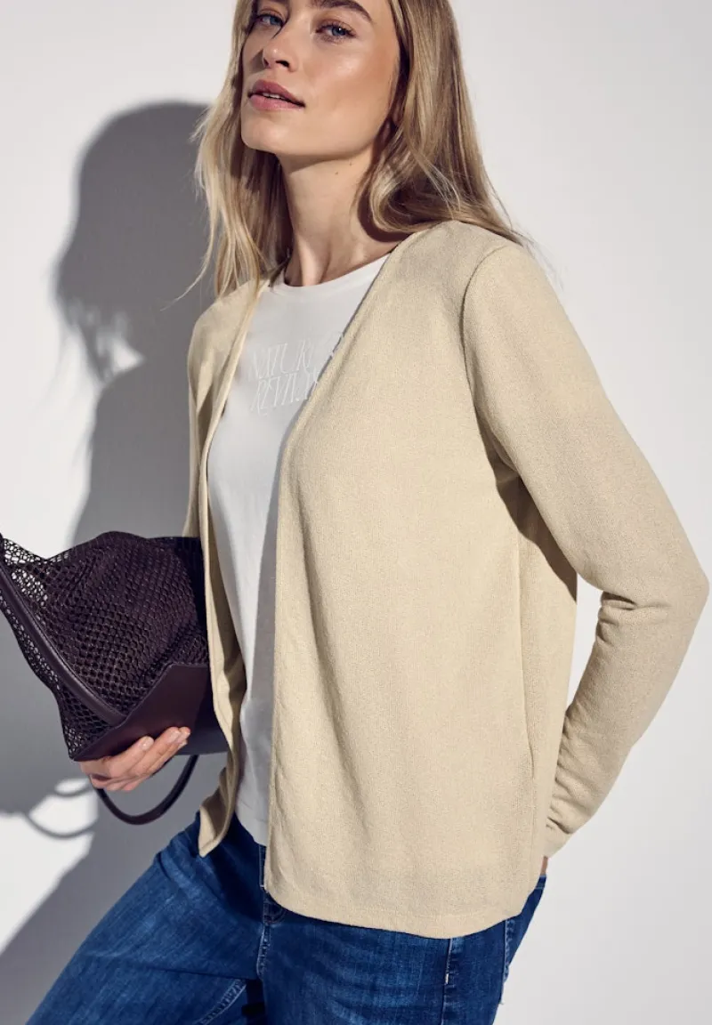 Street One Pullover & Sweatshirts*Strick-Look Jacke cotton beige