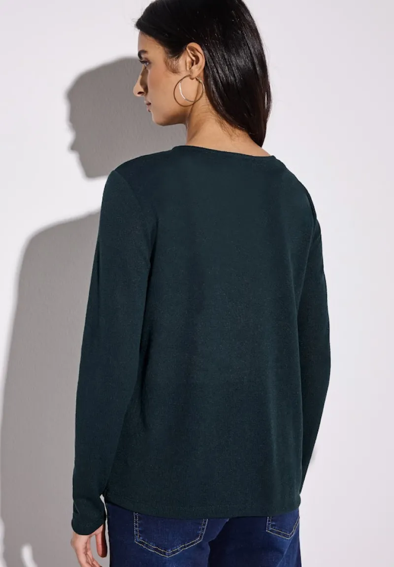 Street One Pullover & Sweatshirts*Strick-Look Jacke hunter green