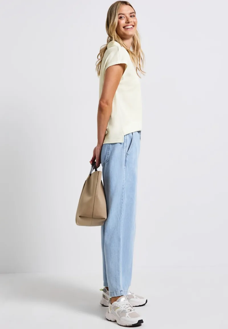 Street One Shirts*Strick-Look Poloshirt off white