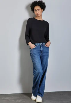 Street One Shirts*Strick-Look Shirt deep tint blue