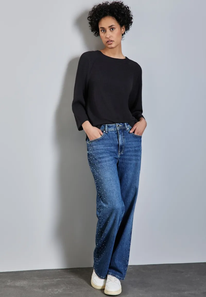 Street One Shirts*Strick-Look Shirt deep tint blue