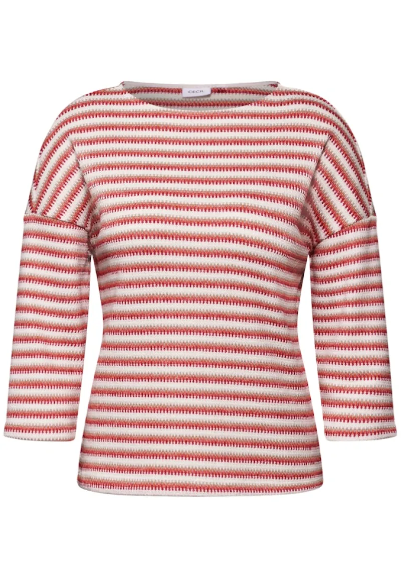 Cecil Shirts*Strick-Look Shirt granita red