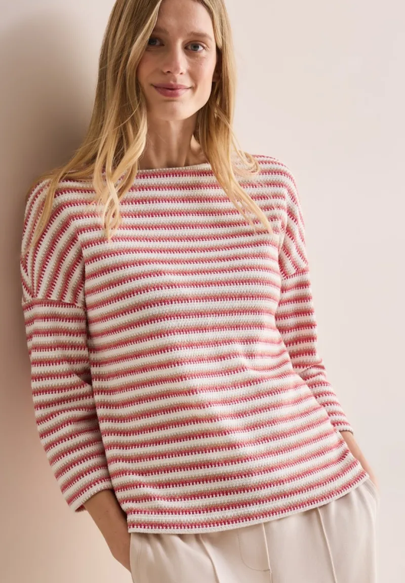 Cecil Shirts*Strick-Look Shirt granita red