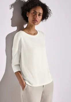 Street One Shirts*Strick-Look Shirt off white