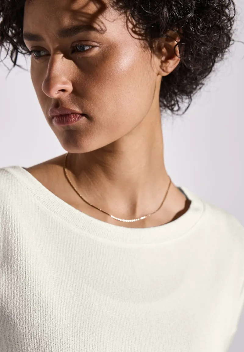 Street One Shirts*Strick-Look Shirt off white