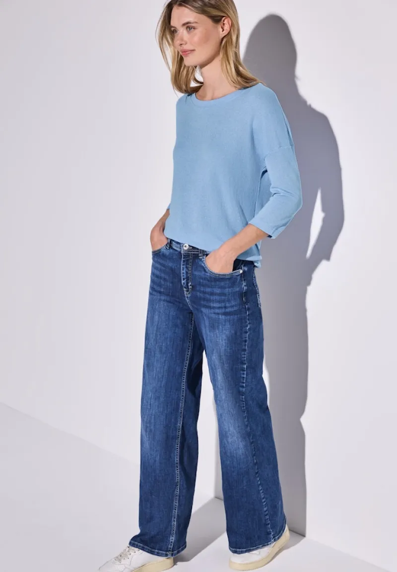 Street One Shirts*Strick-Look Shirt serenity blue