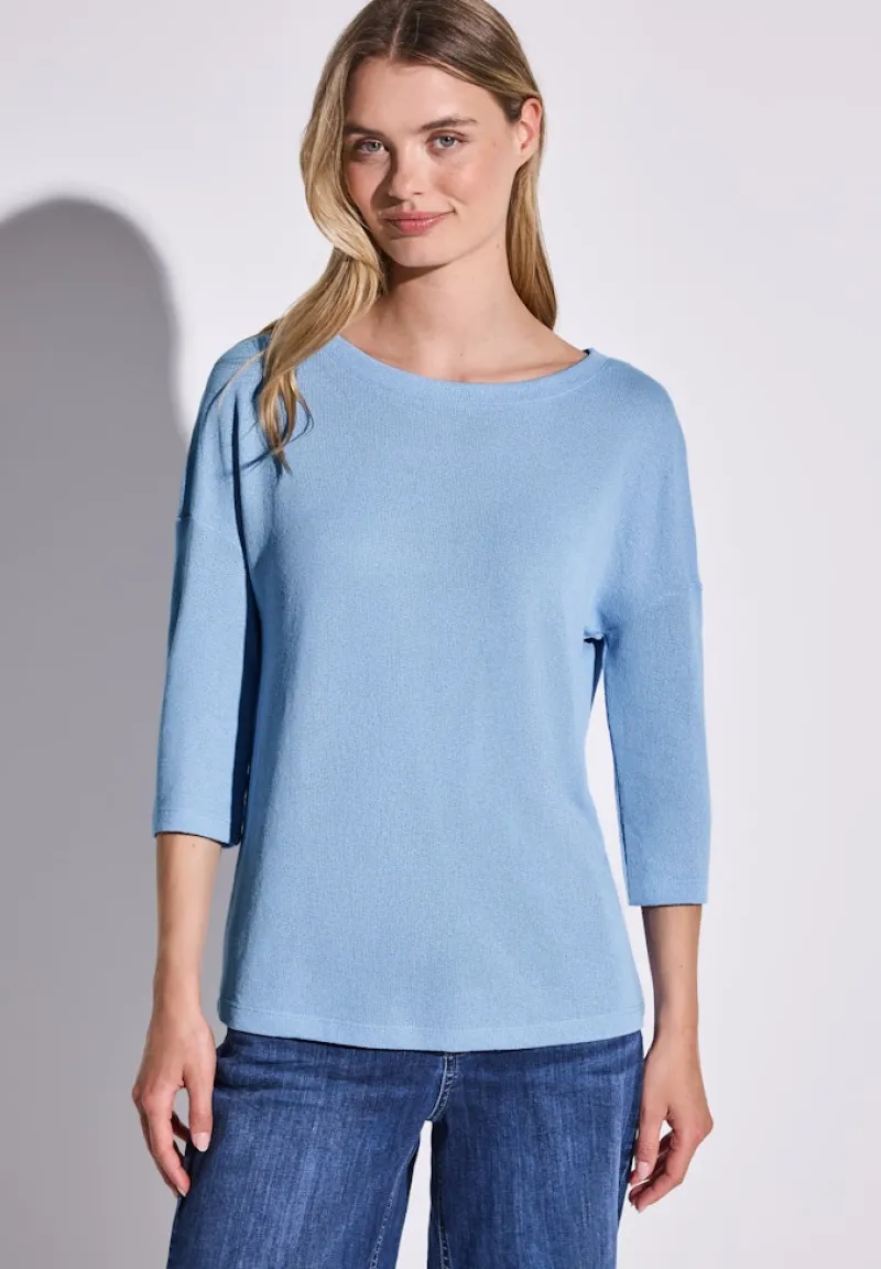 Street One Shirts*Strick-Look Shirt serenity blue