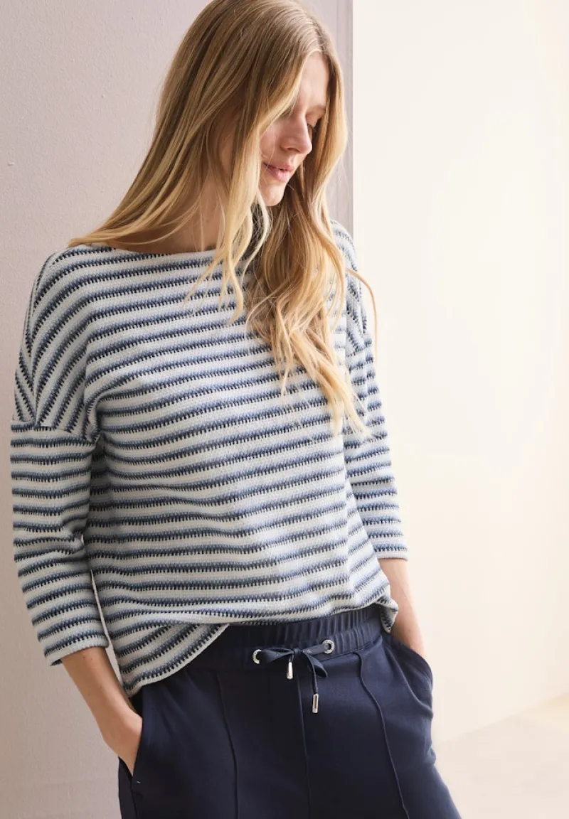 Cecil Shirts*Strick-Look Shirt universal blue