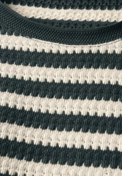 Street One Shirts*Strick-Look Streifenshirt hunter green