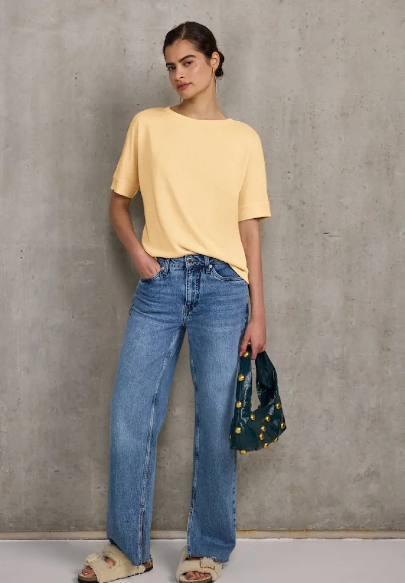 STREET ONE STUDIO Pullover & Sweatshirts*Strick-Look T-Shirt blend yellow