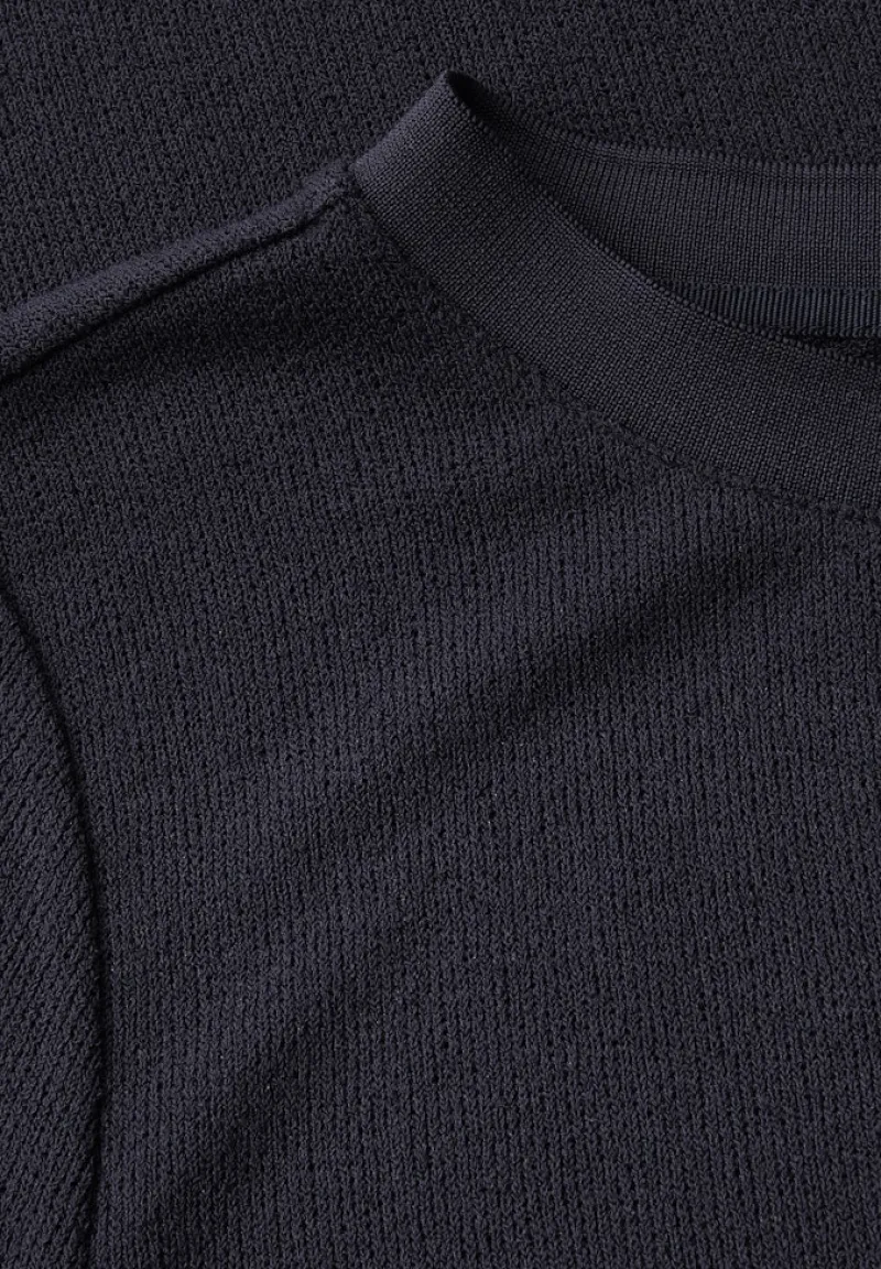 STREET ONE STUDIO Shirts*Strick-Look T-Shirt dark void blue