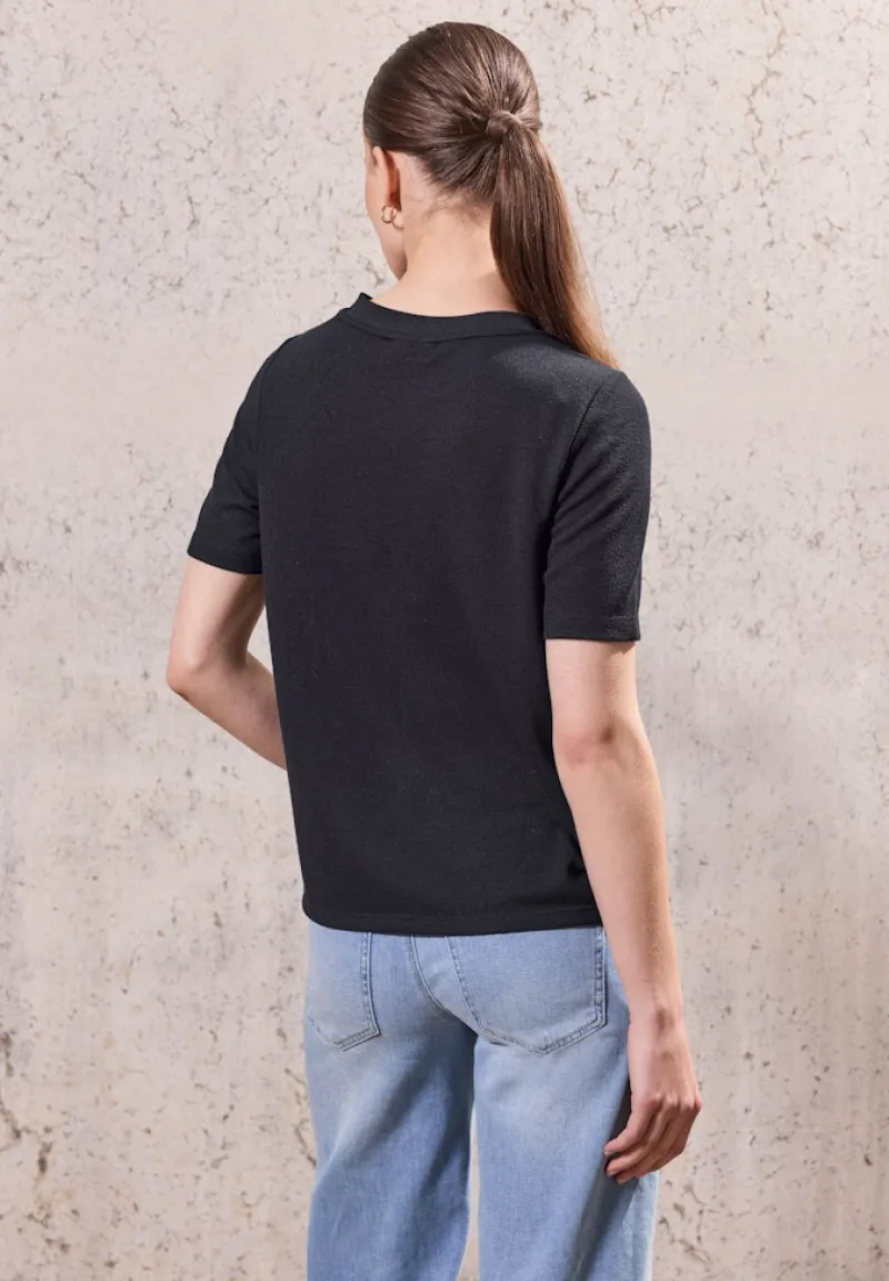 STREET ONE STUDIO Shirts*Strick-Look T-Shirt dark void blue