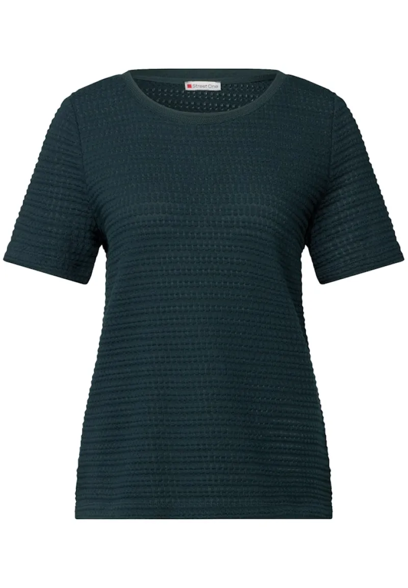 Street One Shirts*Strick-Look T-Shirt hunter green