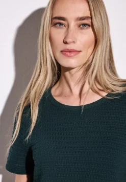 Street One Shirts*Strick-Look T-Shirt hunter green