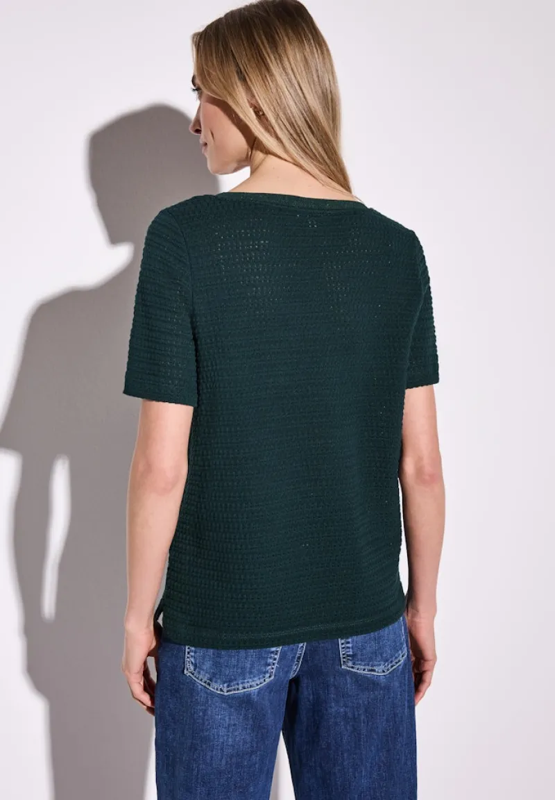 Street One Shirts*Strick-Look T-Shirt hunter green