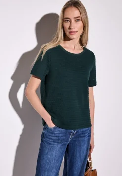 Street One Shirts*Strick-Look T-Shirt hunter green