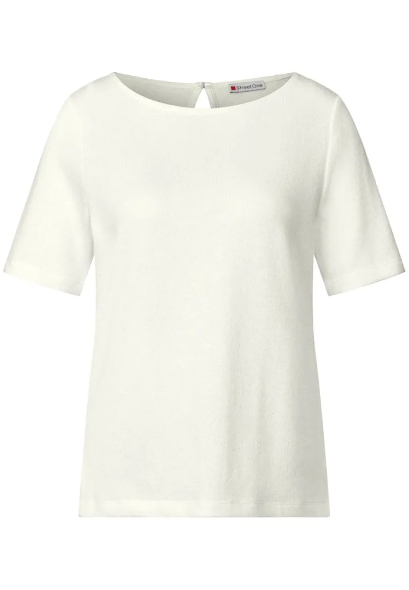 Street One Shirts*Strick-Look T-Shirt off white