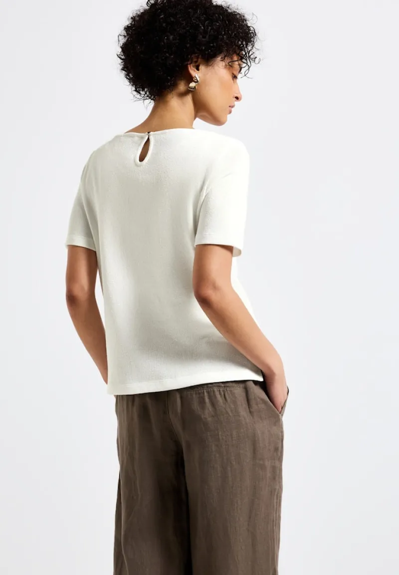 Street One Shirts*Strick-Look T-Shirt off white