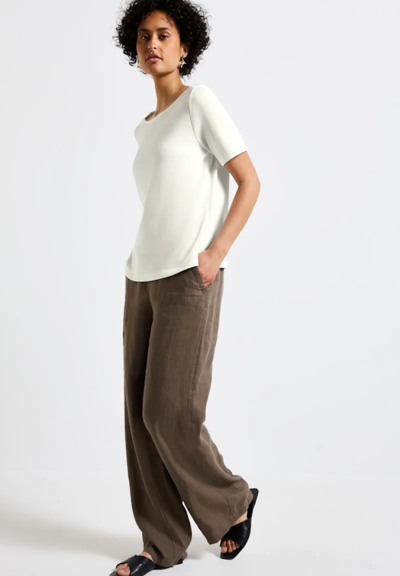 Street One Shirts*Strick-Look T-Shirt off white