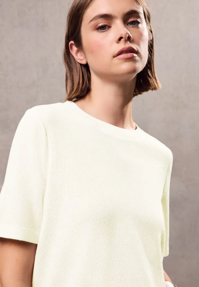 STREET ONE STUDIO Shirts*Strick-Look T-Shirt off white