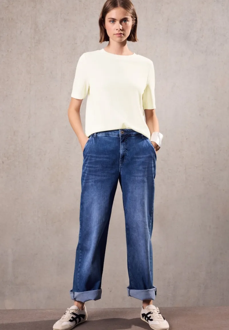 STREET ONE STUDIO Shirts*Strick-Look T-Shirt off white