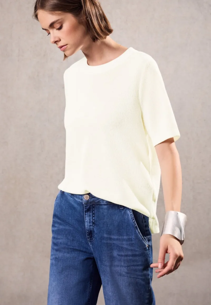 STREET ONE STUDIO Shirts*Strick-Look T-Shirt off white