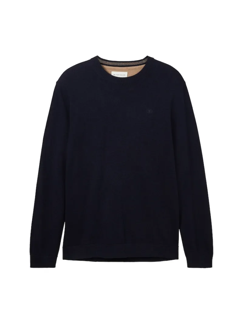 Tom Tailor Big Boys|Pullover & Sweatshirts*Strickpullover aus Baumwolle knitted navy melange
