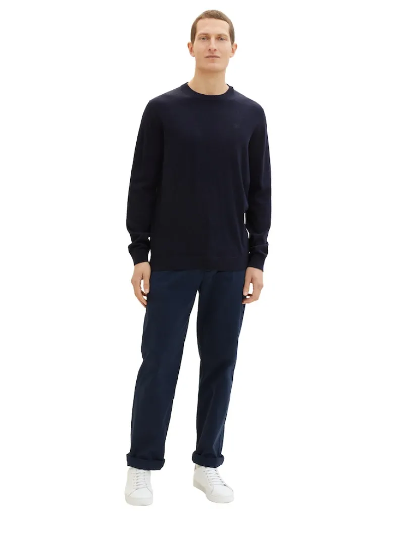 Tom Tailor Big Boys|Pullover & Sweatshirts*Strickpullover aus Baumwolle knitted navy melange