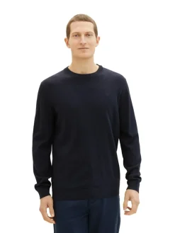 Tom Tailor Big Boys|Pullover & Sweatshirts*Strickpullover aus Baumwolle knitted navy melange