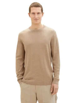 Tom Tailor Pullover & Sweatshirts|Big Boys*Strickpullover aus Baumwolle hazel brown melange