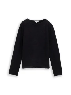 Tom Tailor Pullover & Sweatshirts*Strickpullover aus Federgarn black stripe with featheryarn