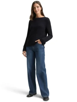 Tom Tailor Pullover & Sweatshirts*Strickpullover aus Federgarn black stripe with featheryarn